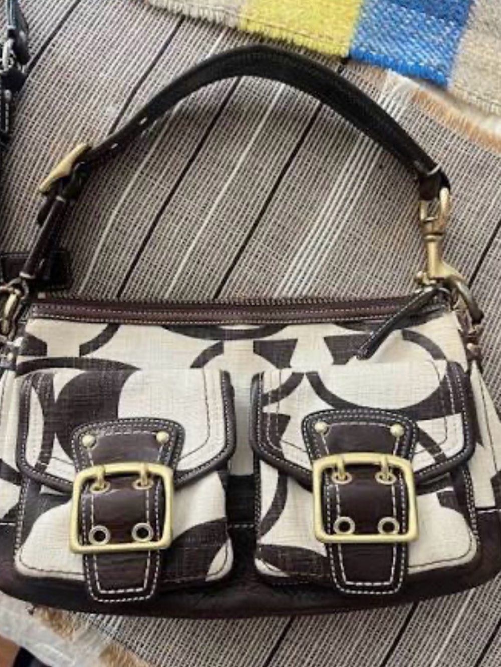 Coach Legacy Signature Pocket Shoulder Bag